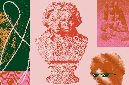 Create a halftone collage with Zine machine