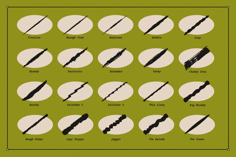 The ultimate vector inking system for Adobe Illustrator and Affinity Designer.