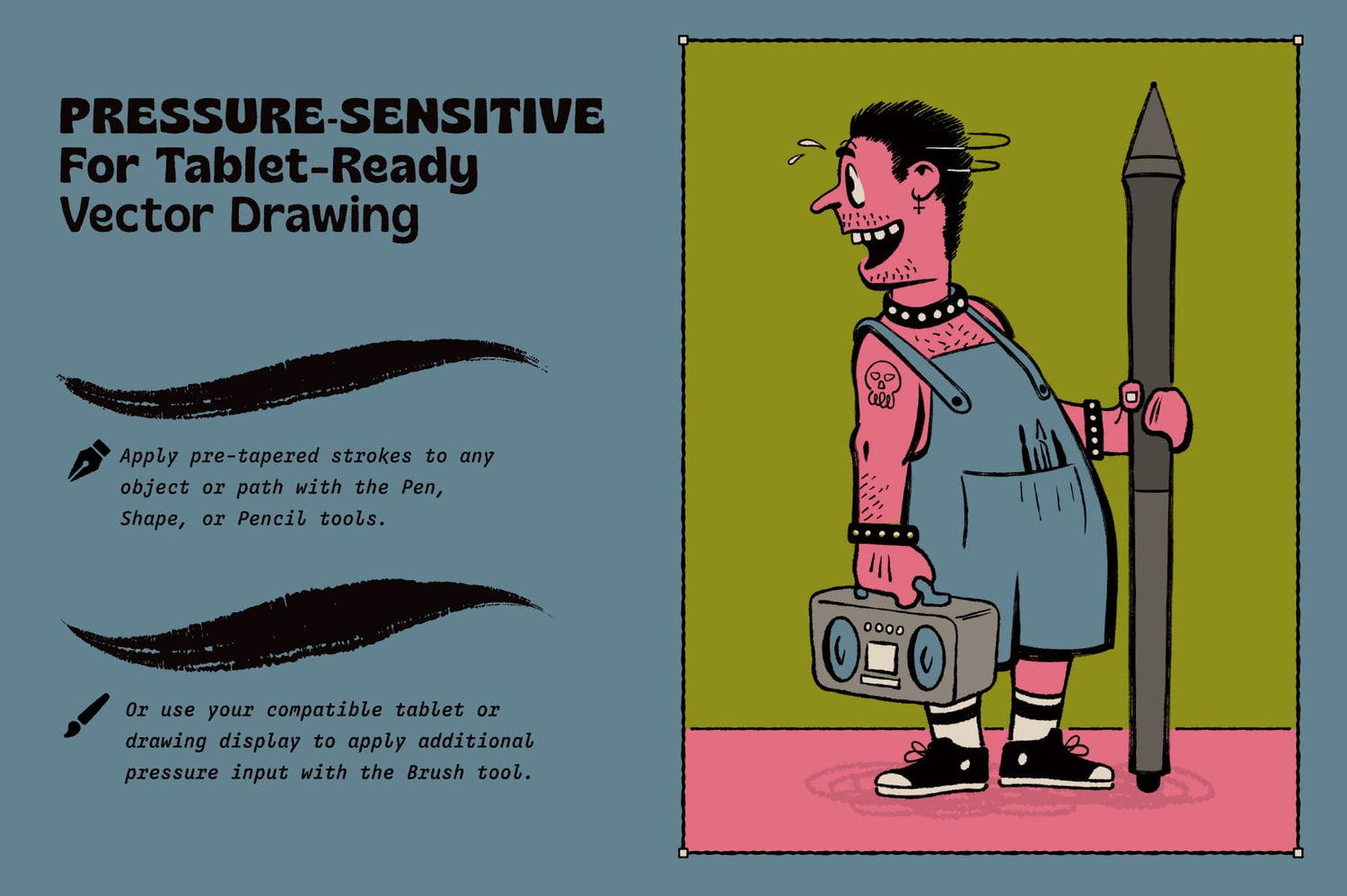 The ultimate vector inking system for Adobe Illustrator and Affinity Designer.