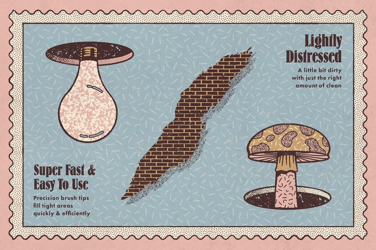 Bad Litho Patterns Lithotone Distressed Pattern Brushes – True Grit Texture Supply