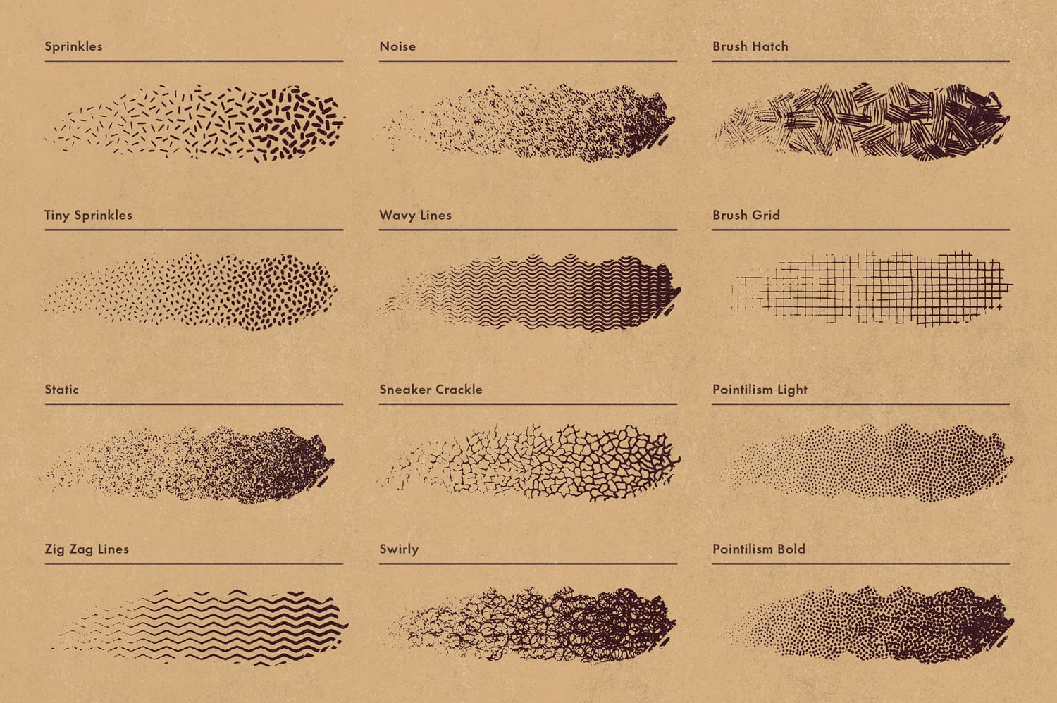 Bad Litho Patterns Lithotone Distressed Pattern Brushes – True Grit Texture Supply
