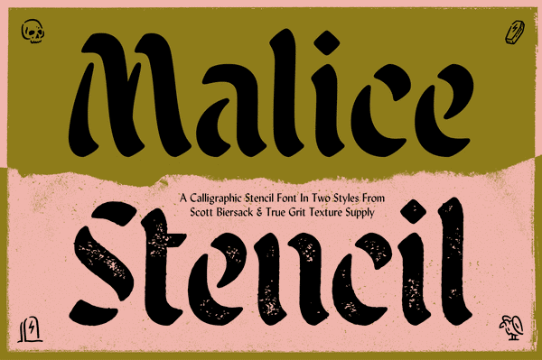Malice Stencil – True Grit Texture Supply