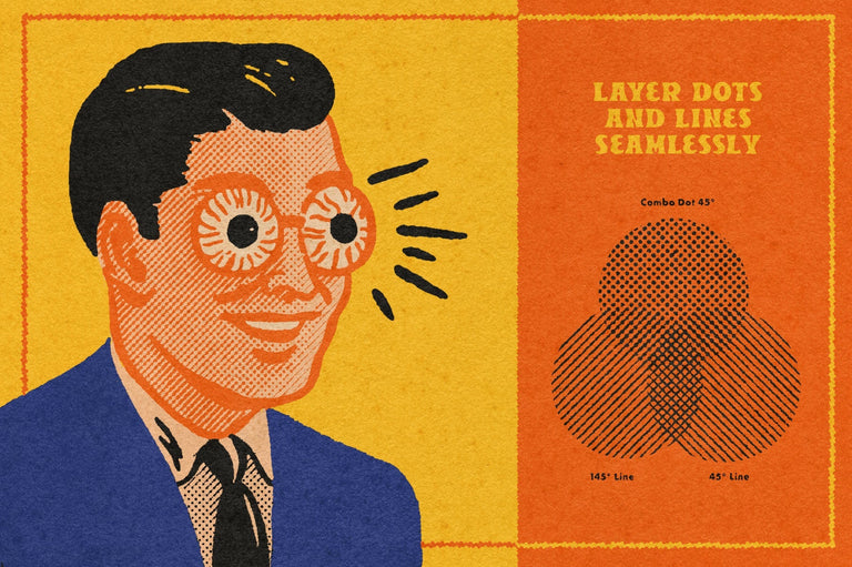 Best Retro Vintage Distressed Halftone Brushes for Photoshop, Procreate, Clip Studio and Affinity