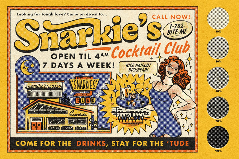 Best Retro Vintage Distressed Halftone Brushes for Photoshop, Procreate, Clip Studio and Affinity