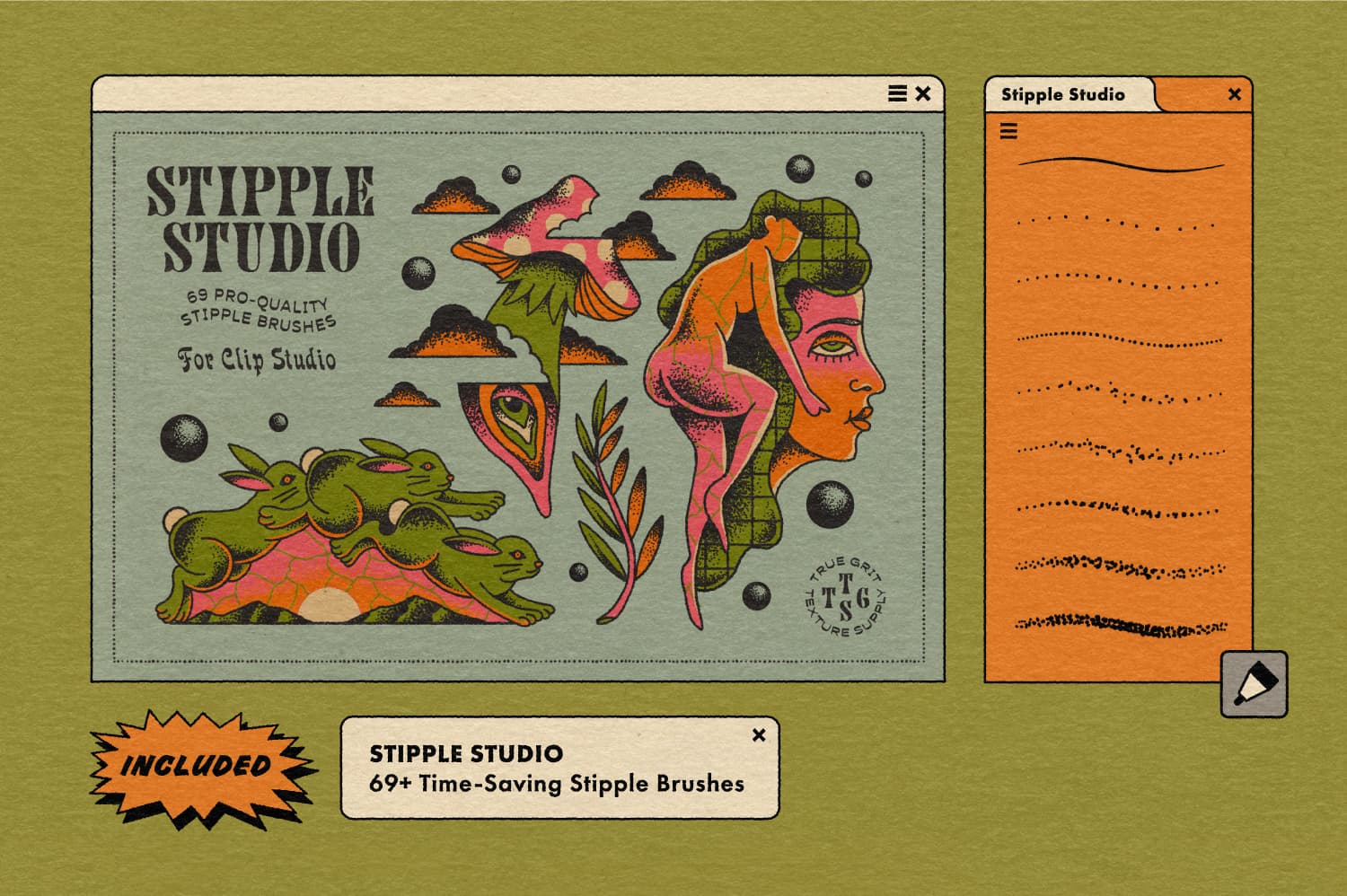 Best Retro Vintage Free Brushes Professional For Clip Studio Paint 