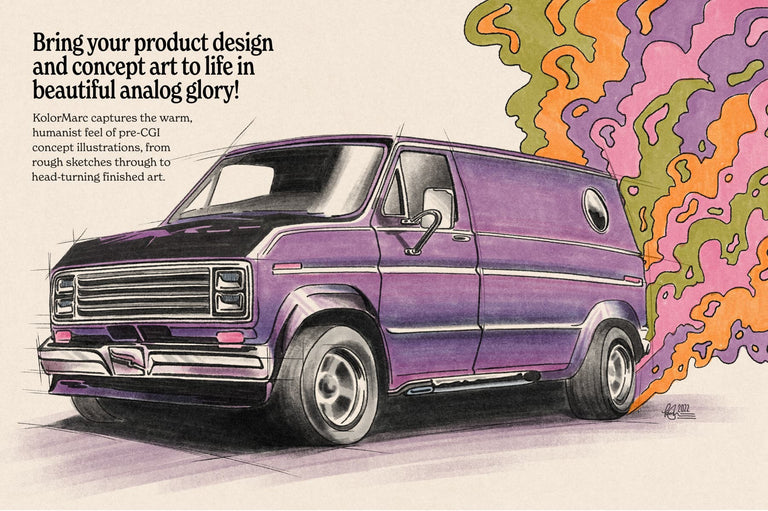 Digital Copic Brushes for Architects and Product Desginers - Photoshop, Procreate, Clip Studio and Affinity Photo