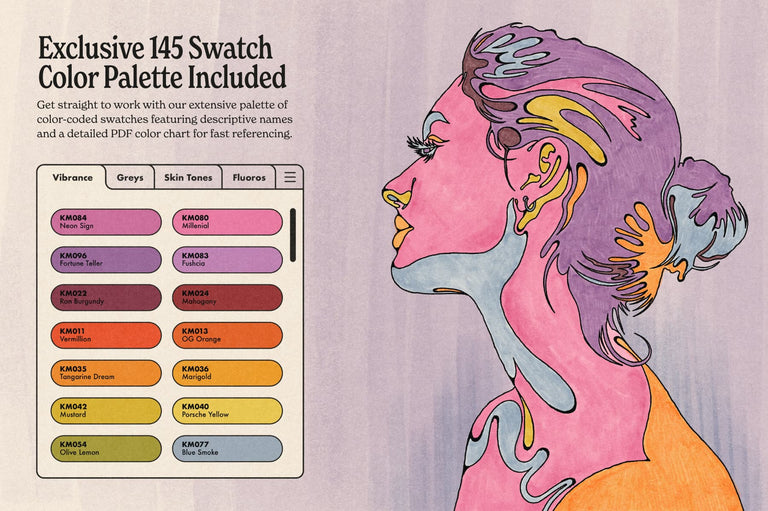 Digital Copic Alcohol Studio Markers for Photoshop, Procreate, Clip Studio and Affinity Photo