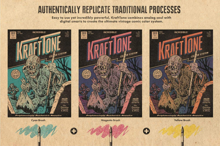 KraftTone Comic Color Halftone Brushes