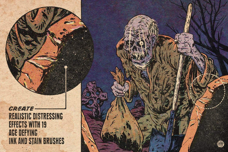 KraftTone Comic Color Halftone Brushes