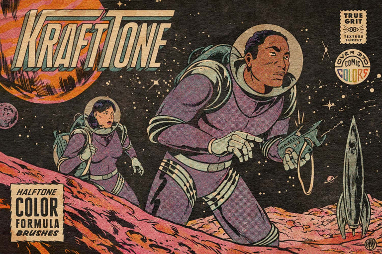 KraftTone Comic Color Halftone Brushes