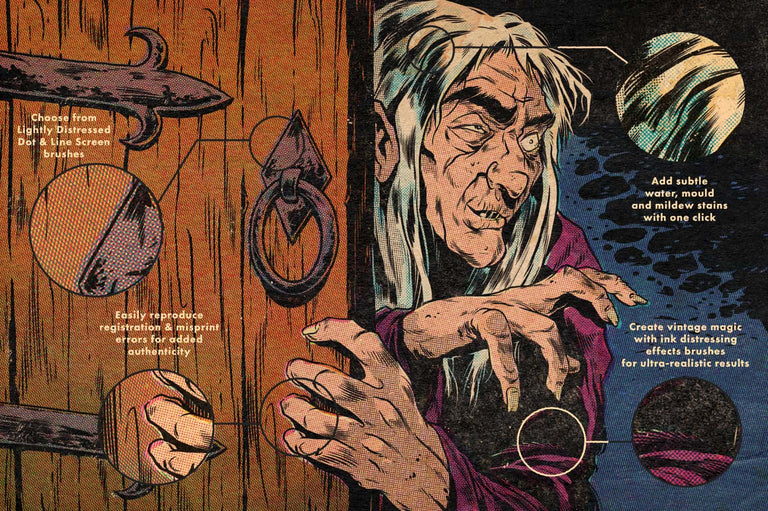 KraftTone Comic Color Halftone Brushes