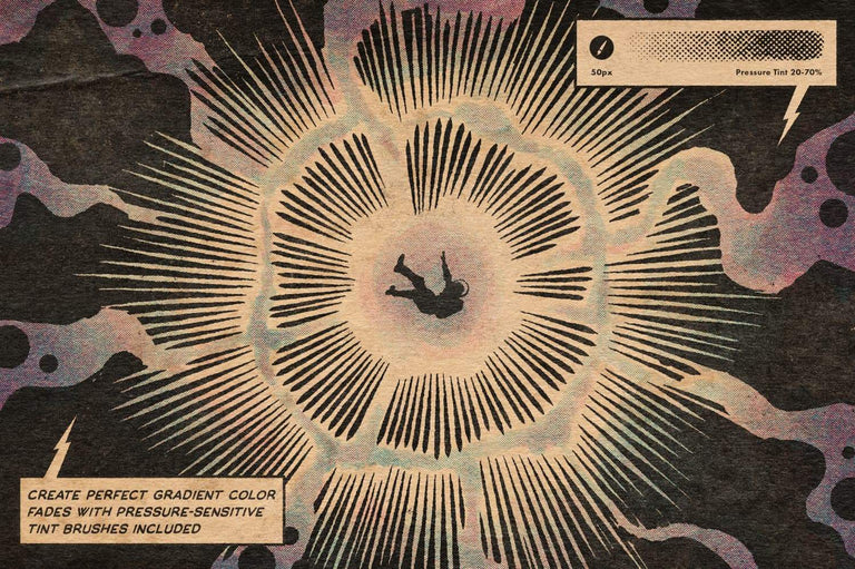 KraftTone Comic Color Halftone Brushes