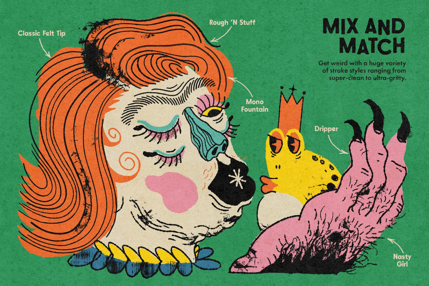 Monomania Monoline Brushes For Photoshop Procreate Clip Studio and Affinity