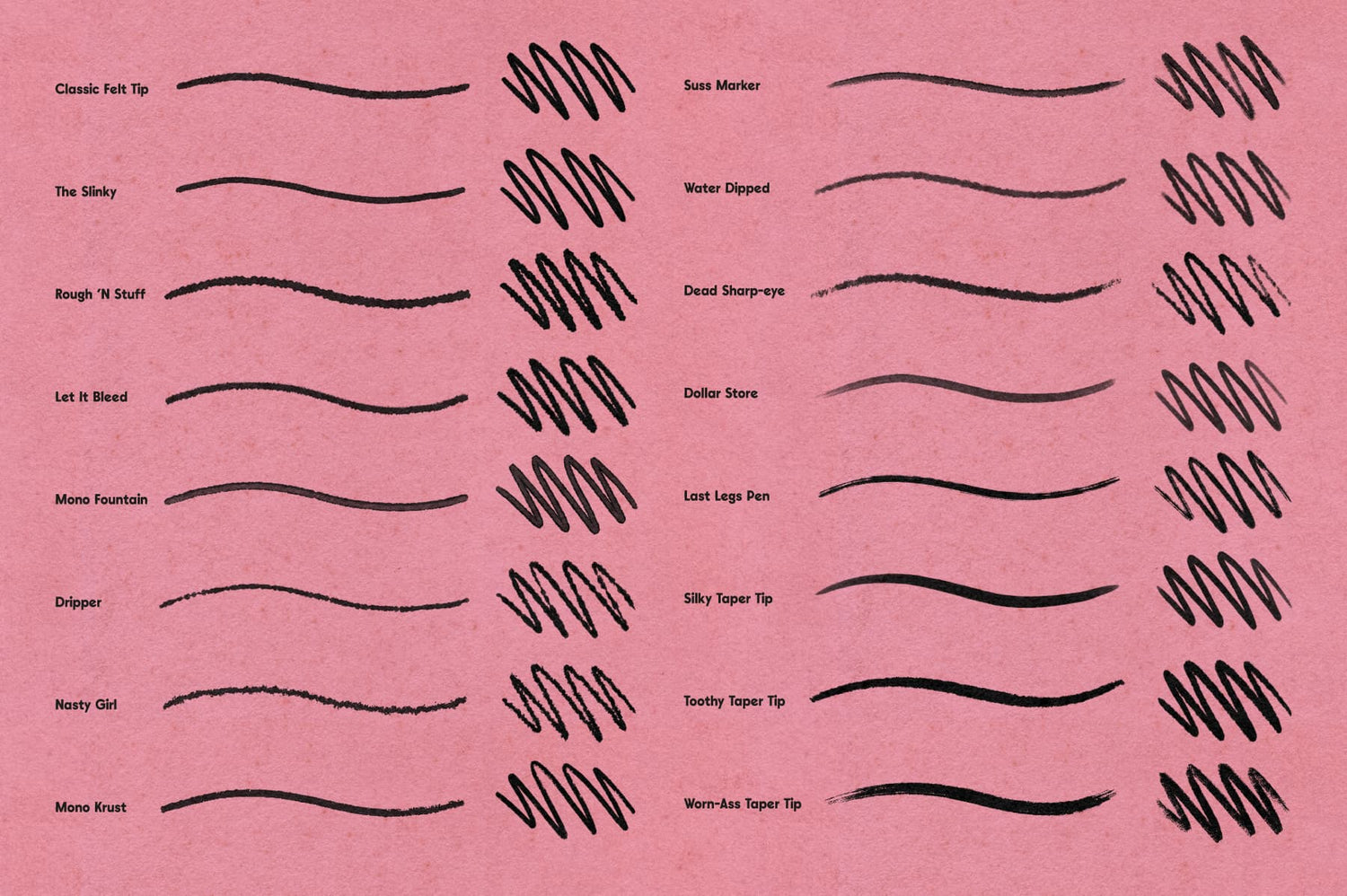 Monomania Monoline Brushes For Photoshop Procreate Clip Studio and Affinity