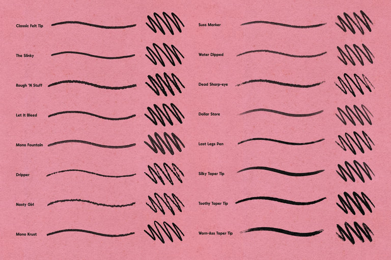 Monomania Monoline Brushes For Photoshop Procreate Clip Studio and Affinity